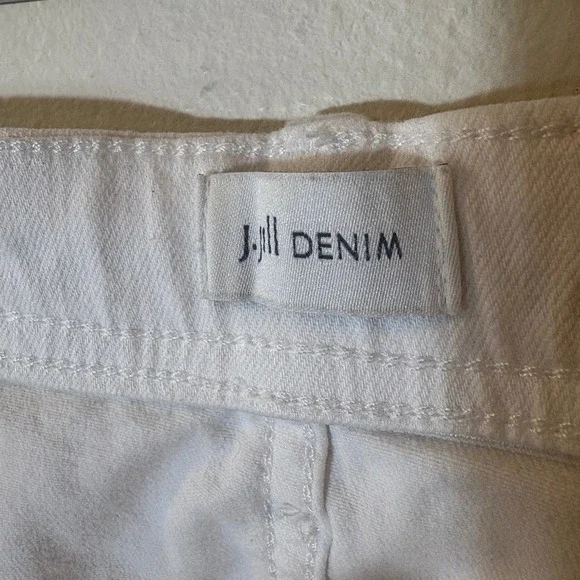 J. Jill White High Rise Straight Leg Crop Jeans Size 20R - Picture 6 of 8